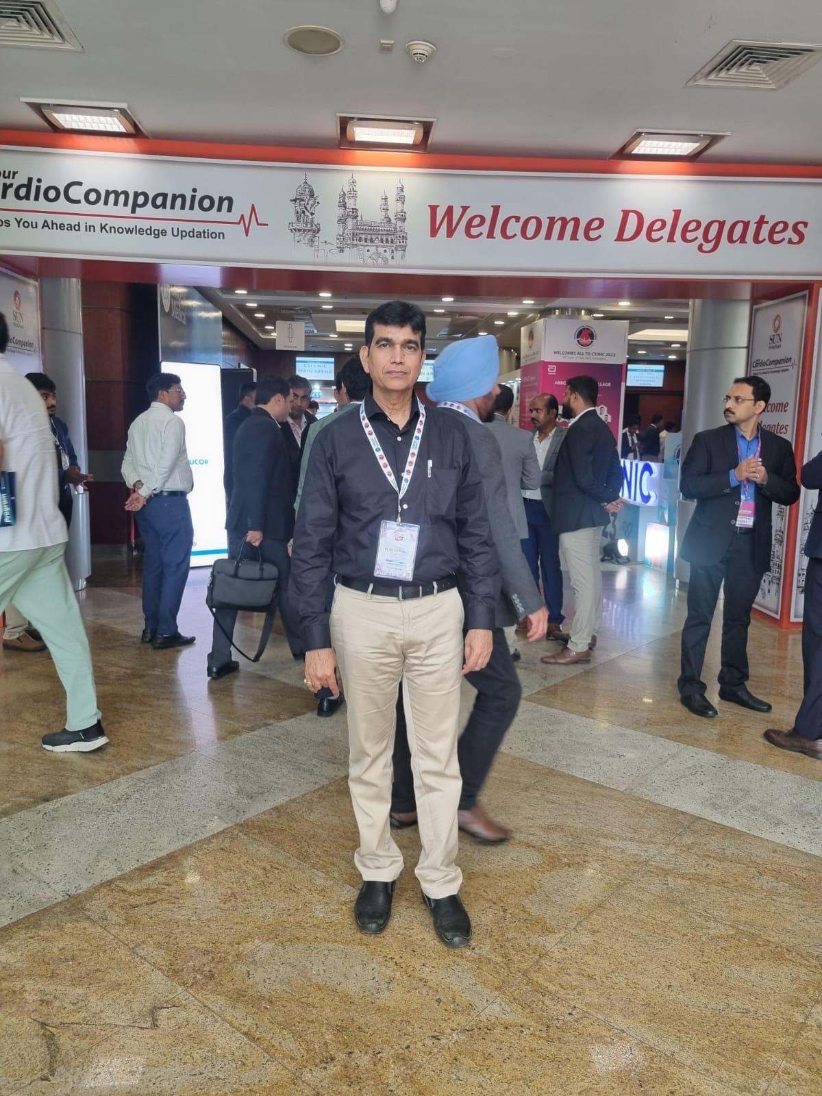 At an international cardiology conference